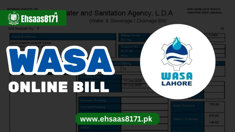 WASA Lahore Online Bill 2024 – Download Duplicate Water Bill