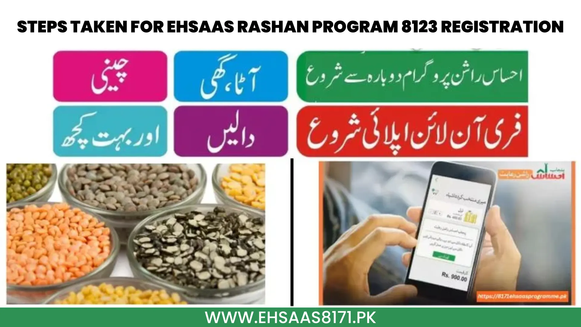 Steps Taken for Ehsaas Rashan Program 8123 Registration