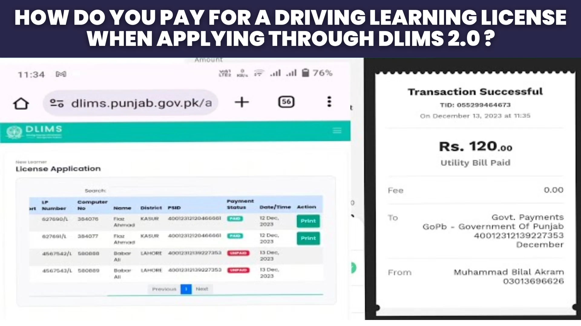 How Do You Pay for a Driving Learning License When Applying Through DLIMS 2.0
